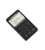 HanRongDa HRD-103 Portable AM FM Digital Radio Rechargeable LCD Screen 2 Band Stereo Receiver Pocket Radio with Earphone and Lanyard - Black