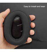 1 Pair Dust-proof Leather Breathable Headphones Cushion Replacement Ear Pads Cover for Sony MDR-100ABN WH-H900N