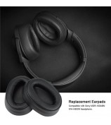 1 Pair Dust-proof Leather Breathable Headphones Cushion Replacement Ear Pads Cover for Sony MDR-100ABN WH-H900N