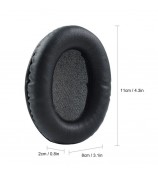 1 Pair Durable Breathable Black Foam Ear Pads Headset Replacement Cushion for Kingston Cloud Flight / Stinger