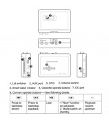 EZCAP231 Cassette Tape-to-MP3 Converter Save into USB Flash Disk Auto Partition Standalone Recorder with Earphone