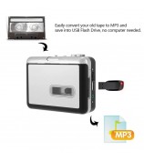 EZCAP231 Cassette Tape-to-MP3 Converter Save into USB Flash Disk Auto Partition Standalone Recorder with Earphone