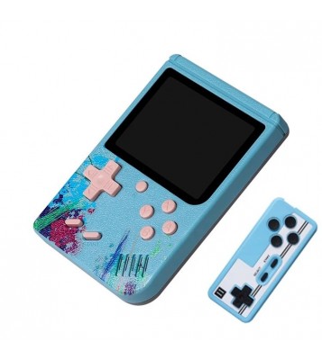 G50 Handheld Game Console with 500 Classical Retro Games 3.0 Inch Full-color Screen Rechargeable Battery Game Player - Blue