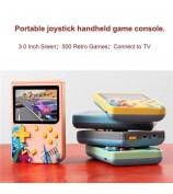 G50 Handheld Game Console with 500 Classical Retro Games 3.0 Inch Full-color Screen Rechargeable Battery Game Player - Blue