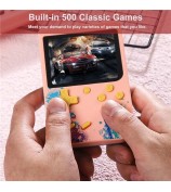 G50 Handheld Game Console with 500 Classical Retro Games 3.0 Inch Full-color Screen Rechargeable Battery Game Player - Blue