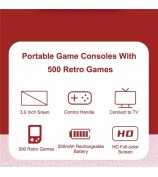 G50 Handheld Game Console with 500 Classical Retro Games 3.0 Inch Full-color Screen Rechargeable Battery Game Player - Blue