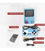 G50 Handheld Game Console with 500 Classical Retro Games 3.0 Inch Full-color Screen Rechargeable Battery Game Player - Blue