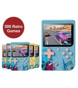 G50 Handheld Game Console with 500 Classical Retro Games 3.0 Inch Full-color Screen Rechargeable Battery Game Player - Blue