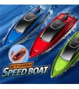 2.4GHz Mini RC Boat Remote Control Boat Waterproof RC Toy Kids Gift - Blue