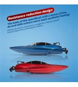 2.4GHz Mini RC Boat Remote Control Boat Waterproof RC Toy Kids Gift - Blue