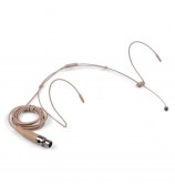 Foldable Headset Microphone Condenser Double Over Ear Earset Headworn Mic 4-pin Mini XLR Plug for Wireless System Bodypack Transmitter - Type 4